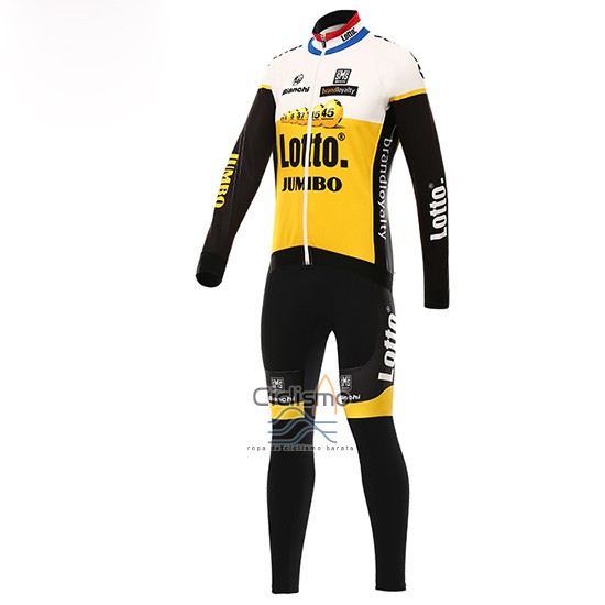 Lotto NL Jumbo Ropa Ciclismo Culotte Largo 2016 Mangas Largas AMarillo y Negro